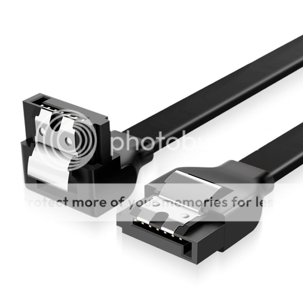 39cm SATA 3 III 3.0 Data Cable 6Gbps for HDD SSD with Angle Lead Clip